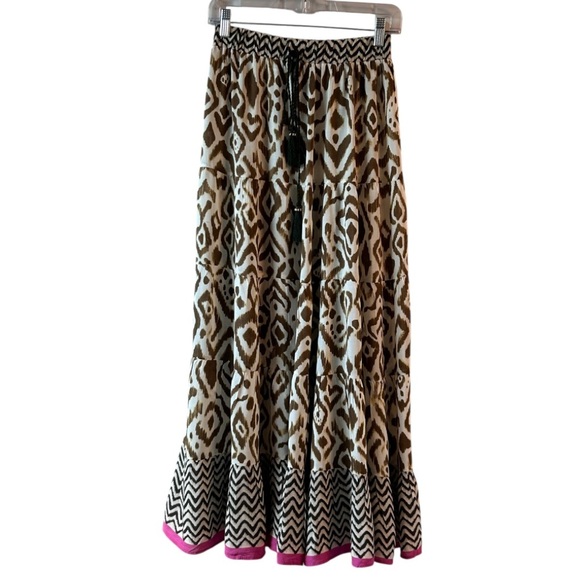 Zara Women's Brown Patterned Maxi Skirt - Picture 5 of 9